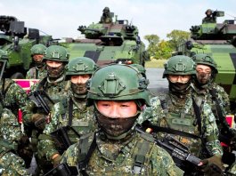 台灣軍隊作戰 採實戰演練